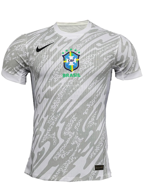 Brazil maillot de gardien de but uniforme de football vêtements de sport gris pour hommes kit de football haut-shirt 2023-2024